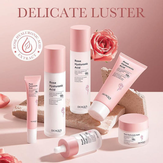 ¡Nuevo Kit Facial ROSAS CON ACIDO HIALURONICO Bioaqua ® 2024 CAJA DE LUJO ORIGINAL + OBSEQUIO