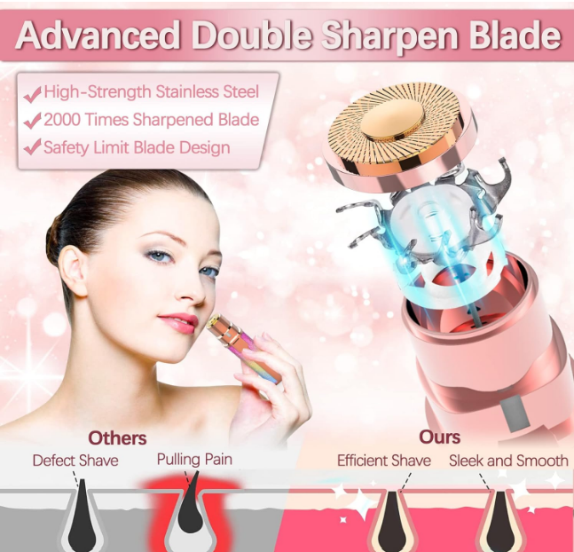 Depilador corporal Multifunción USB 2 en 1 con luz led EPILATOR PRO®