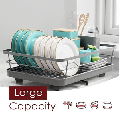Escurridor de platos con desagüe 360° CORE BLACK®