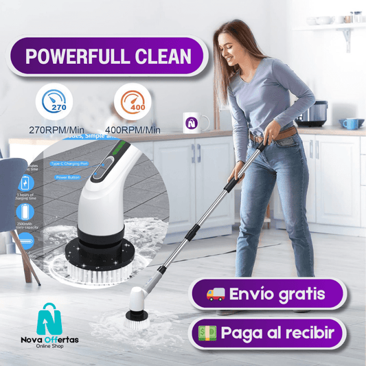Cepillo de limpieza multifunción eléctrico 8 EN 1 POWERFUL CLEAN®